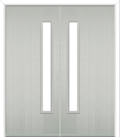 Halam Handle Composite French Doors Agate Grey