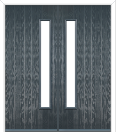 Halam Handle Composite French Doors Anthracite Grey