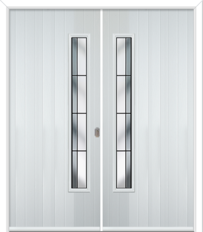 Halam Handle Composite French Doors Aurora