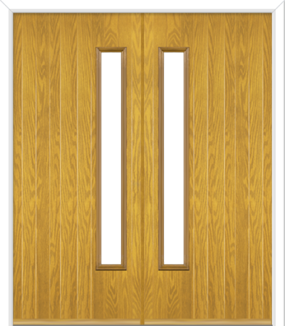 Halam Handle Composite French Doors Irish Oak
