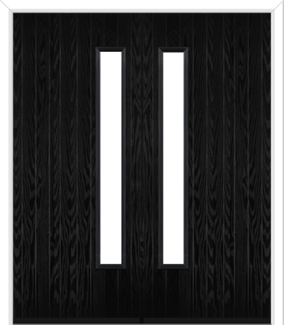 Halam Handle Composite French Doors Midnight Black