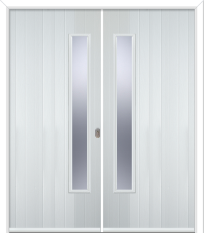 Halam Handle Composite French Doors Satin
