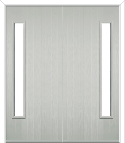 Halam Hinge Composite French Doors Agate Grey