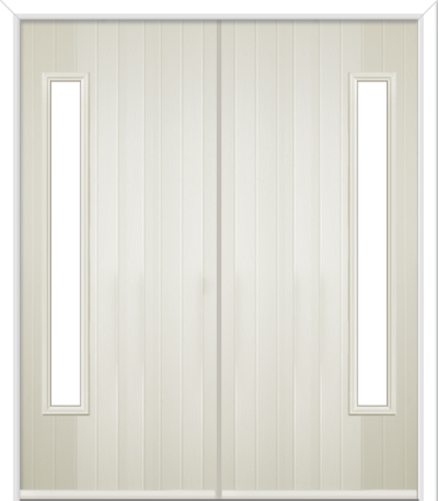 Halam Hinge Composite French Doors Cream