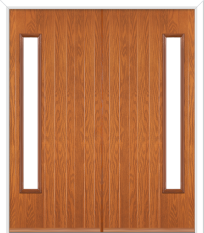 Halam Hinge Composite French Doors Golden Oak