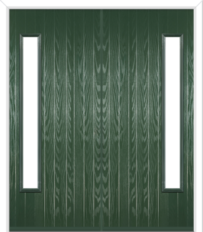 Halam Hinge Composite French Doors Green