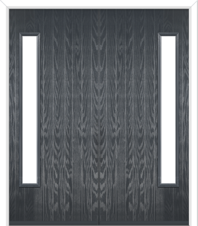 Halam Hinge Composite French Doors Slate Grey
