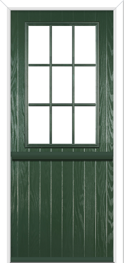 Kelham Grill Composite Stable Door Green