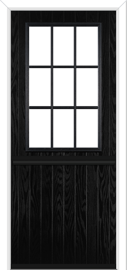 Kelham Grill Composite Stable Door Midnight Black