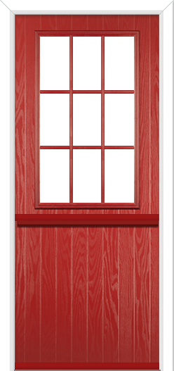 Kelham Grill Composite Stable Door Red