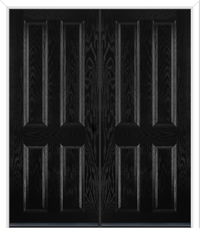 Maple Solid Composite French Doors Black Brown
