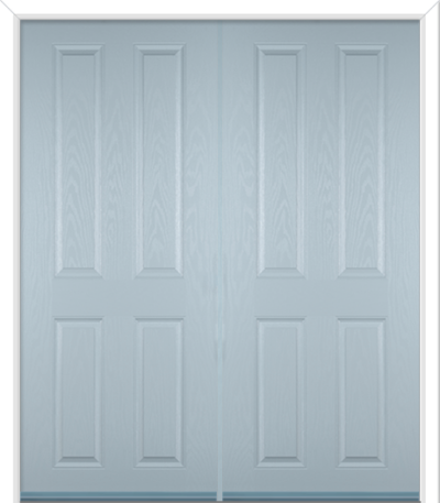Maple Solid Composite French Doors Duck Egg
