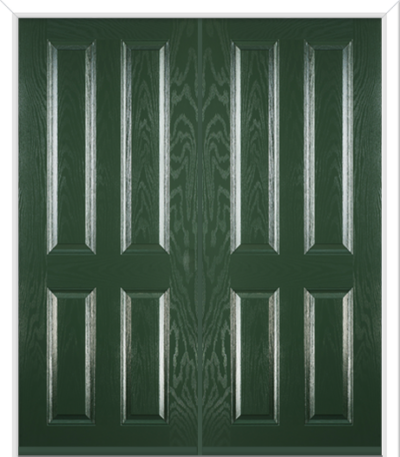 Maple Solid Composite French Doors Green