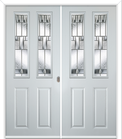 Maple Square Composite French Doors Prairie