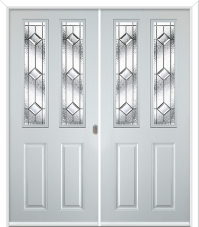 Maple Square Composite French Doors Simplicity