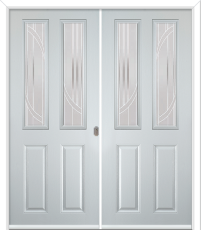 Maple Square Composite French Doors Vortex