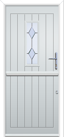 Newstead 1 Composite Stable Door Coloured Diamonds Clear