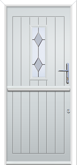 Newstead 1 Composite Stable Door Coloured Diamonds Frost