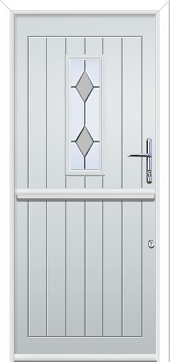Newstead 1 Composite Stable Door Coloured Diamonds Grey