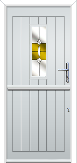 Newstead 1 Composite Stable Door Crystal Bohemia Yellow