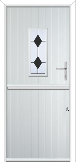 Normanton Composite Stable Door Coloured Diamonds Black