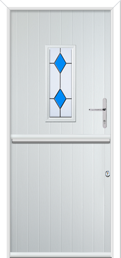 Normanton Composite Stable Door Coloured Diamonds Blue