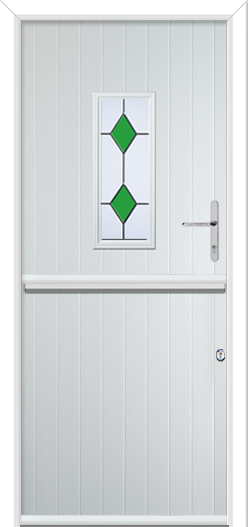 Normanton Composite Stable Door Coloured Diamonds Green
