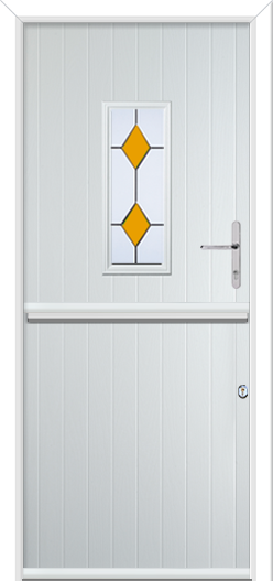 Normanton Composite Stable Door Coloured Diamonds Yellow