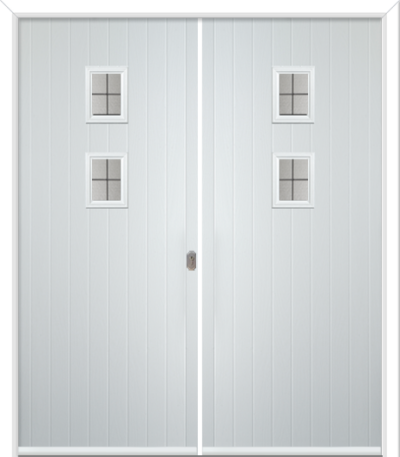 Wellow 2 Composite French Doors 9mm Square Lead