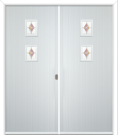 Wellow 2 Composite French Doors Fusion Red