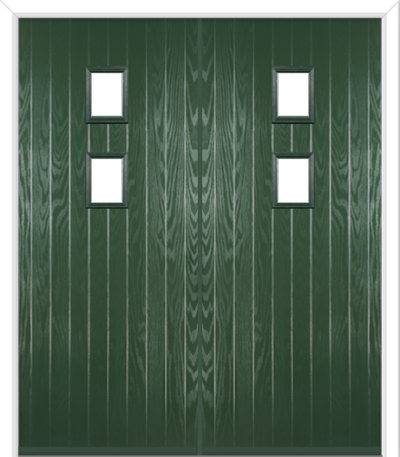 Wellow 2 Composite French Doors Green