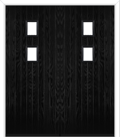 Wellow 2 Composite French Doors Midnight Black