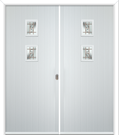 Wellow 2 Composite French Doors New Orleans Rose Gold