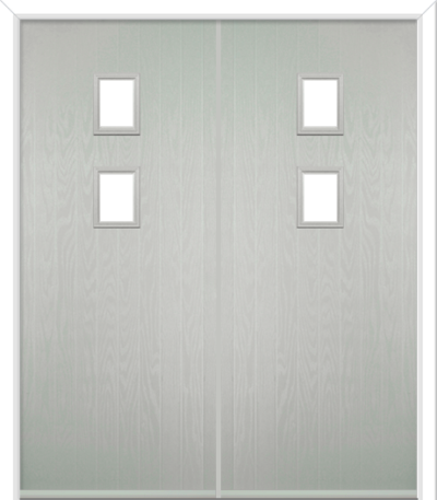 Wellow 2 Composite French Doors Pebble Grey