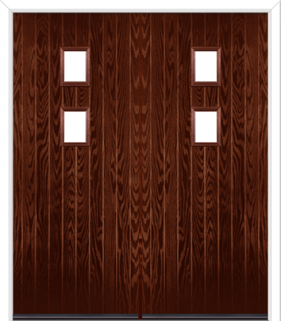 Wellow 2 Composite French Doors Rosewood