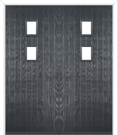 Wellow 2 Composite French Doors Slate Grey