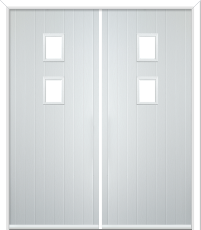 Wellow 2 Composite French Doors White