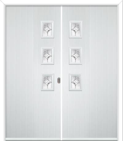 Wellow 3 Handle Composite French Doors Flair