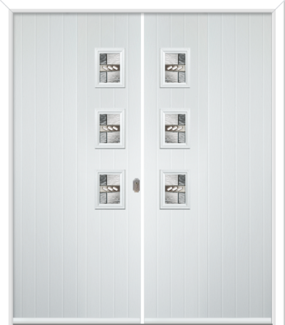 Wellow 3 Handle Composite French Doors Matrix