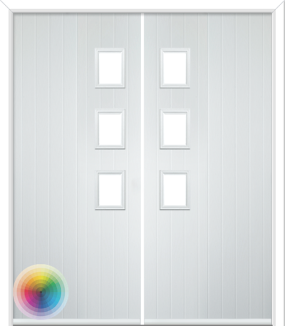 Wellow 3 Handle Composite French Doors Special RAL