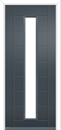 Abbey Long Composite Door Anthracite Grey