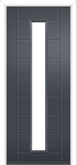 Abbey Long Composite Door Slate Grey
