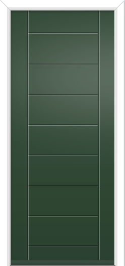 Abbey Solid Composite Door Green