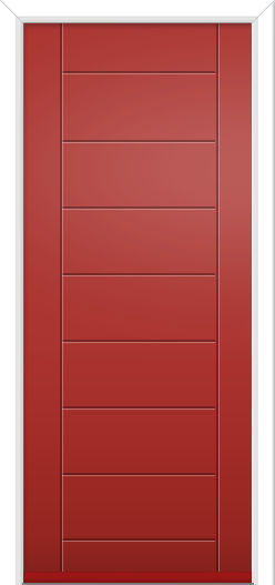 Abbey Solid Composite Door Red