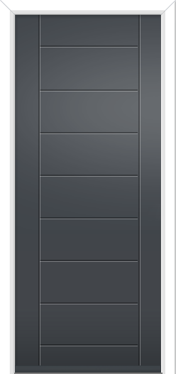 Abbey Solid Composite Door Slate Grey