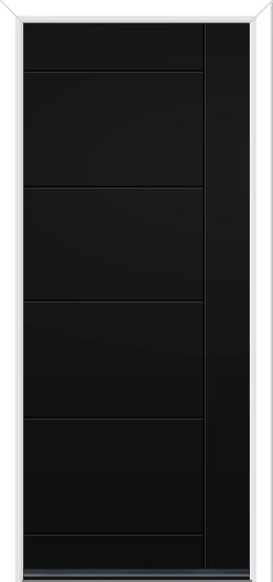 Carsington Solid Composite Door Black Brown
