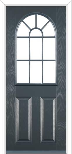 Caunton Grill Composite Door Anthracite Grey