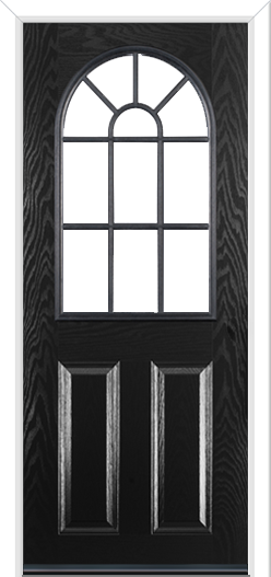 Caunton Grill Composite Door Black Brown