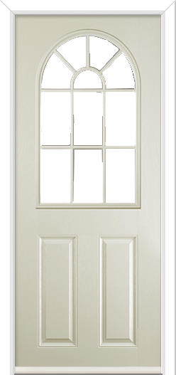 Caunton Grill Composite Door Cream