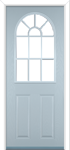 Caunton Grill Composite Door Duck Egg